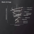 Grand Tiered Ring Chandelier - Modern Luxury Multi-Tier Lighting for Foyer & High Ceiling