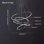 Grand Tiered Ring Chandelier - Modern Luxury Multi-Tier Lighting for Foyer & High Ceiling