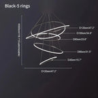 Grand Tiered Ring Chandelier - Modern Luxury Multi-Tier Lighting for Foyer & High Ceiling