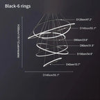 Grand Tiered Ring Chandelier - Modern Luxury Multi-Tier Lighting for Foyer & High Ceiling