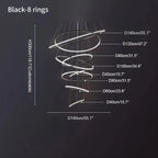 Grand Tiered Ring Chandelier - Modern Luxury Multi-Tier Lighting for Foyer & High Ceiling