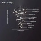 Grand Tiered Ring Chandelier - Modern Luxury Multi-Tier Lighting for Foyer & High Ceiling
