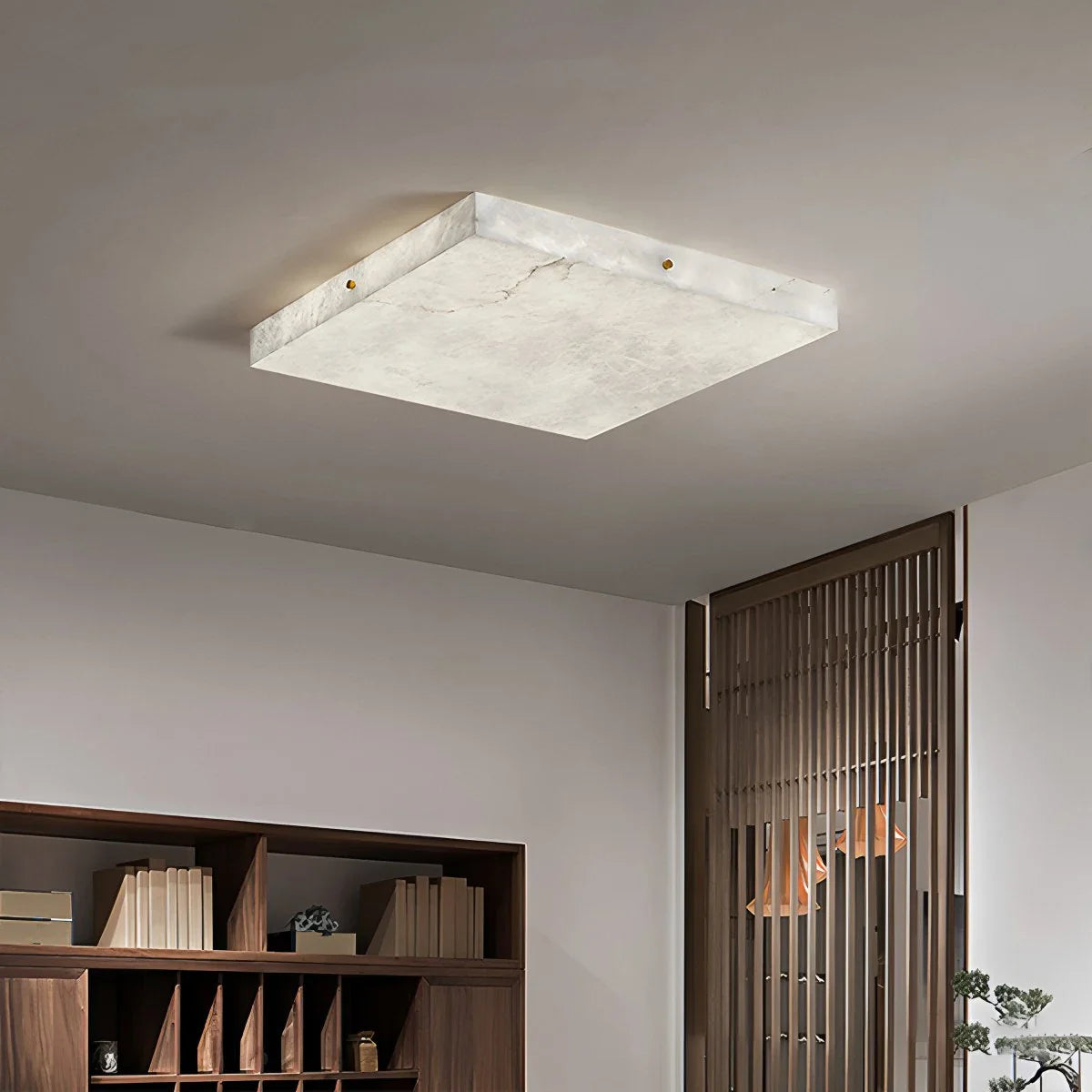 Alabaster Flush Mount Ceiling Light for Bedroom