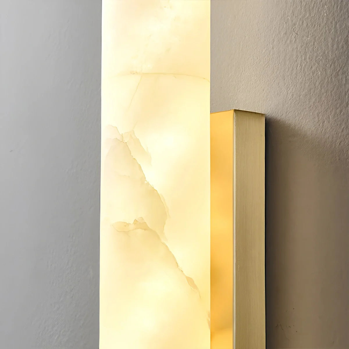 Modern Spanish Alabaster Sconce - Luxury Cylindrical Natural Stone Wall Light for Hallway & Bedroom