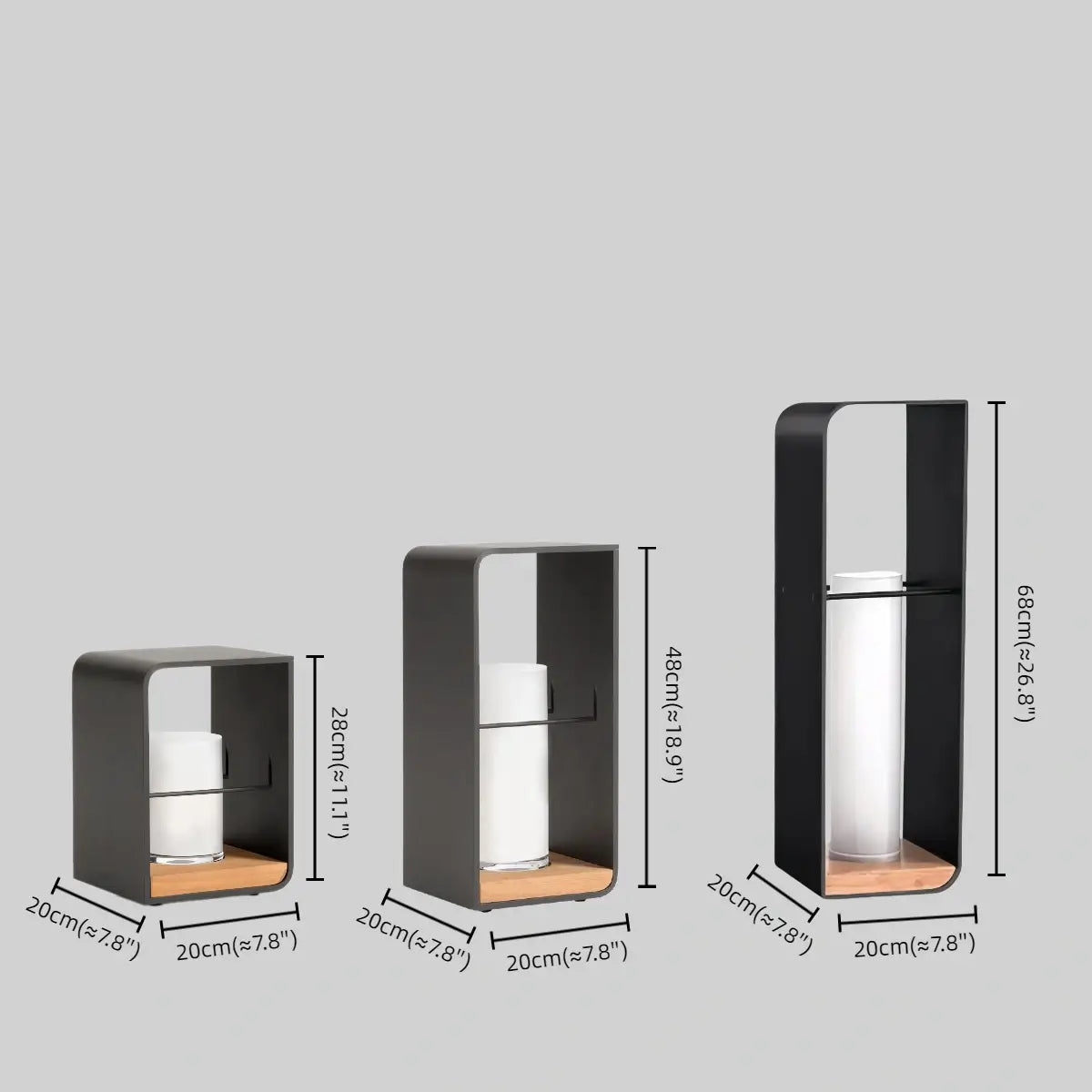 Irondale Modern Solar-Powered Outdoor Path Light -- Candle-Style for Garden