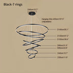 Grand Tiered Circle Chandelier - Modern Luxury Multi-Layer Ring Light for High Ceilings