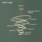 Grand Tiered Circle Chandelier - Modern Luxury Multi-Layer Ring Light for High Ceilings