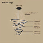 Grand Tiered Circle Chandelier - Modern Luxury Multi-Layer Ring Light for High Ceilings