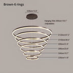 Grand Tiered Circle Chandelier - Modern Luxury Multi-Layer Ring Light for High Ceilings
