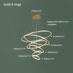 Grand Tiered Circle Chandelier - Modern Luxury Multi-Layer Ring Light for High Ceilings