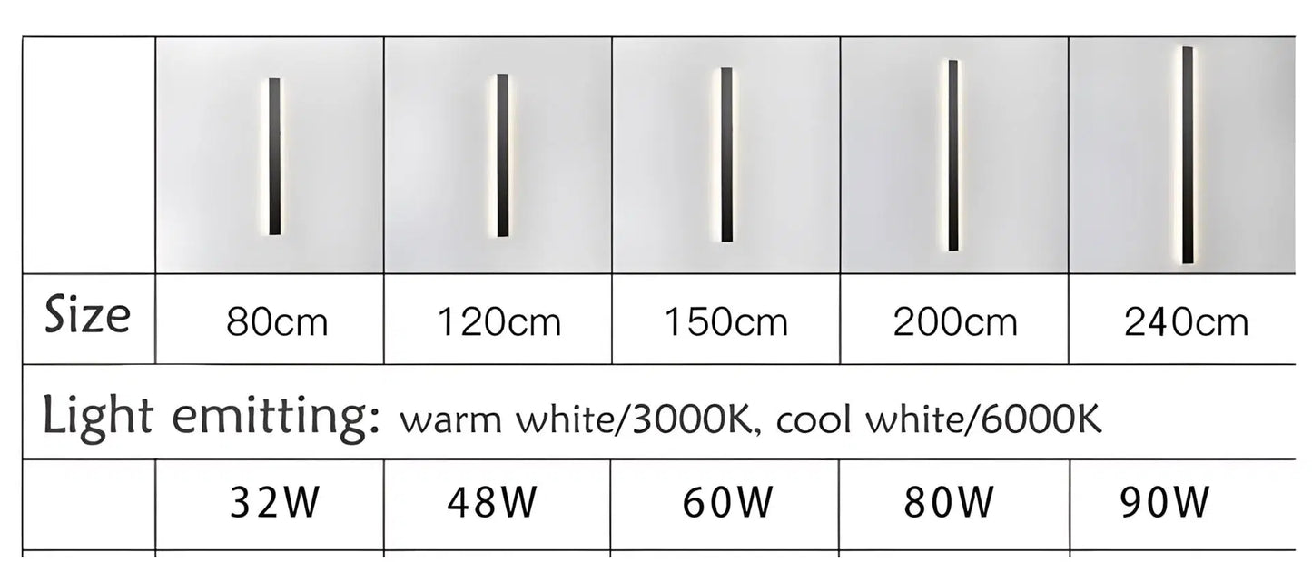 Bolt Modern Linear LED Outdoor Wall Light – IP65 Waterproof Exterior Wall Sconce
