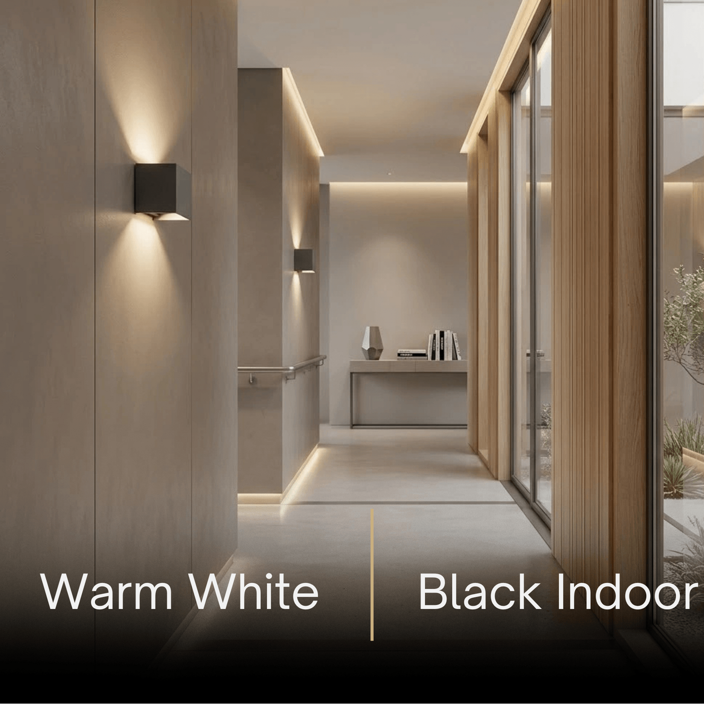 Arcato Modern Outdoor Wall Light - Metal Design in Black/White/Grey for Corridor