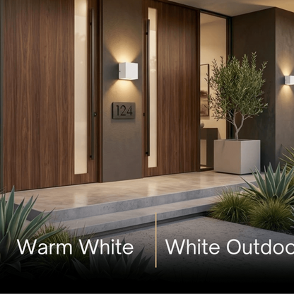 Arcato Modern Outdoor Wall Light - Metal Design in Black/White/Grey for Corridor