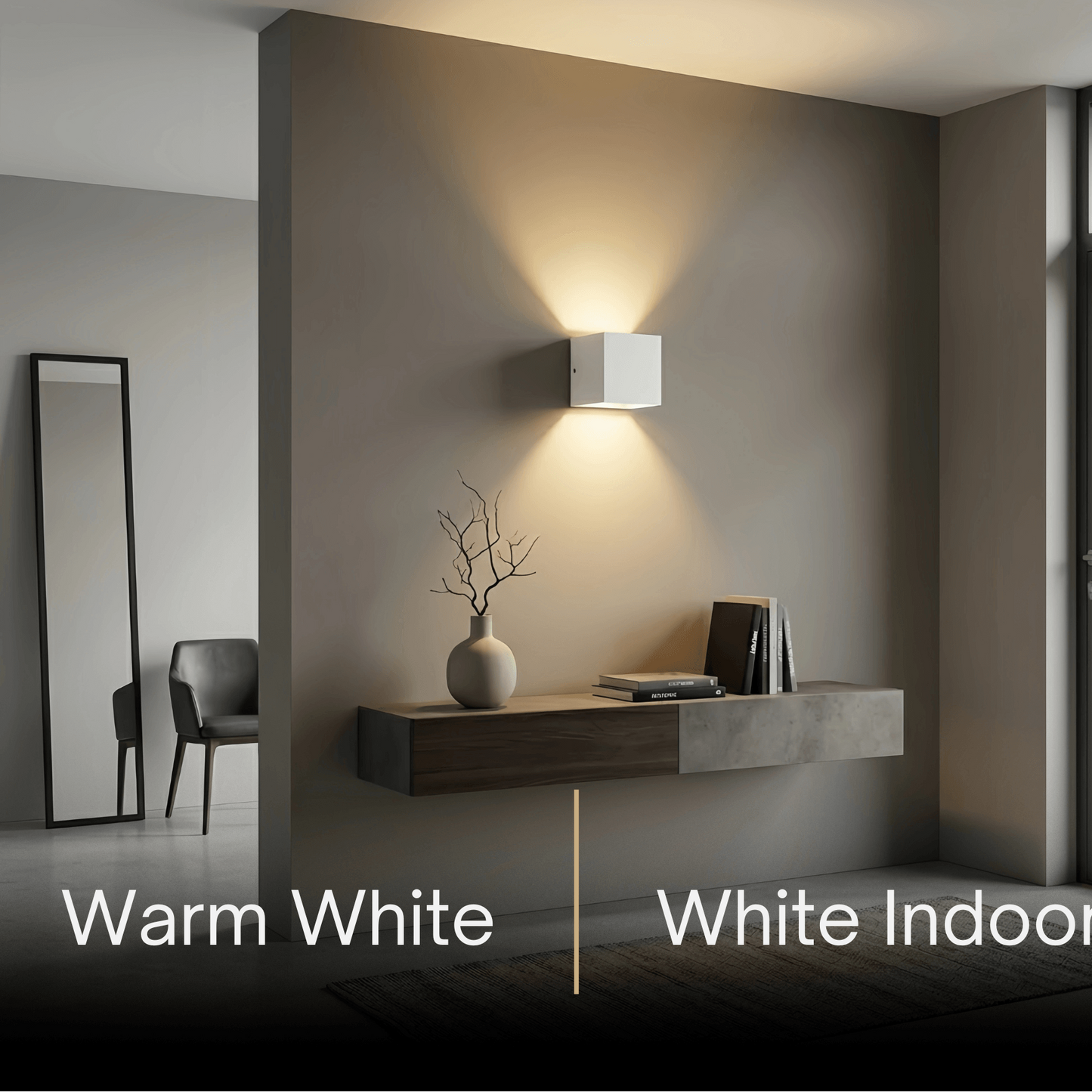 Arcato Modern Outdoor Wall Light - Metal Design in Black/White/Grey for Corridor