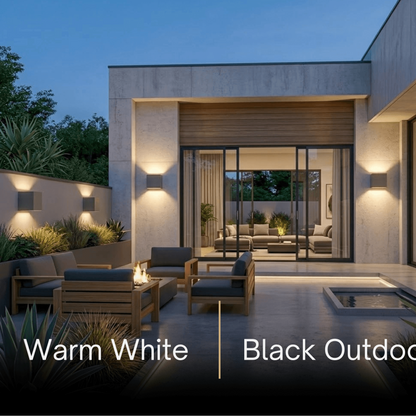 Arcato Modern Outdoor Wall Light - Metal Design in Black/White/Grey for Corridor