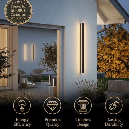 Arcato Minimalist Wall Lamp – Waterproof Linear for Outdoor