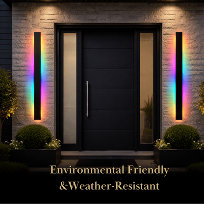 Arcato Minimalist Wall Lamp – Waterproof Linear for Outdoor（RGB）