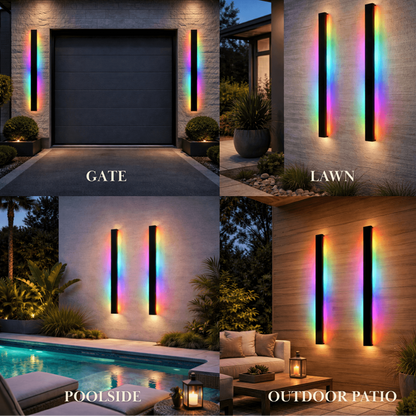 Arcato Minimalist Wall Lamp – Waterproof Linear for Outdoor（RGB）