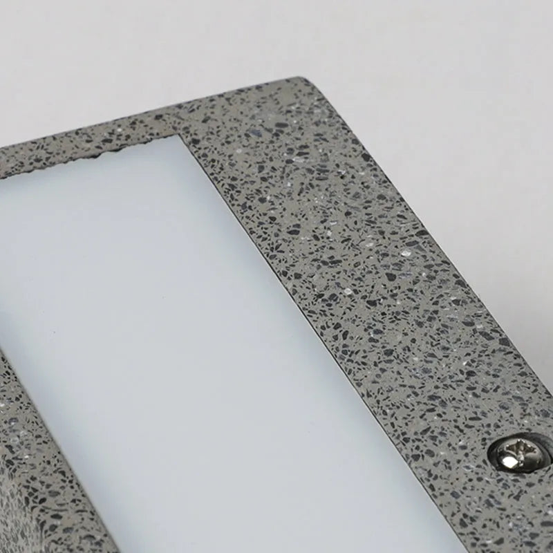 Arcato Modern LED Wall Light - Gray/White Cement Rectangular for Bedroom/Outdoor