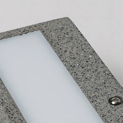 Arcato Modern LED Wall Light - Gray/White Cement Rectangular for Bedroom/Outdoor