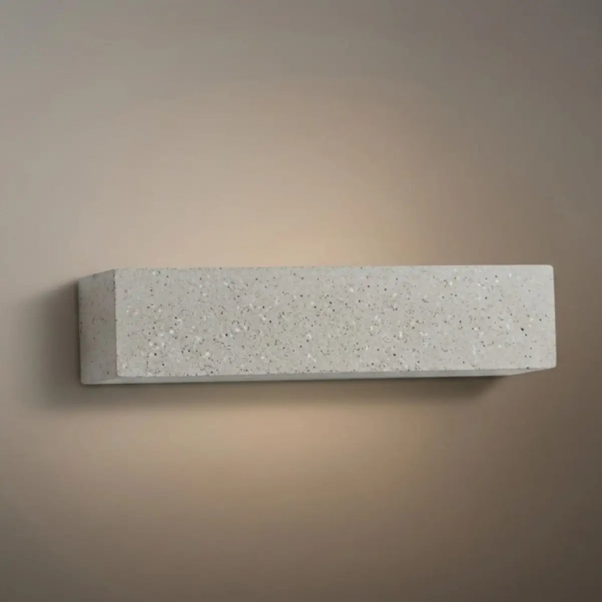 Arcato Modern LED Wall Light - Gray/White Cement Rectangular for Bedroom/Outdoor