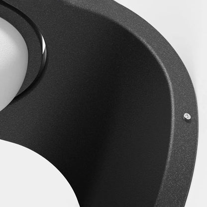 Irondale Modern Solar/Sensor Outdoor Wall Lamp - Black Metal Arc Design for Garden