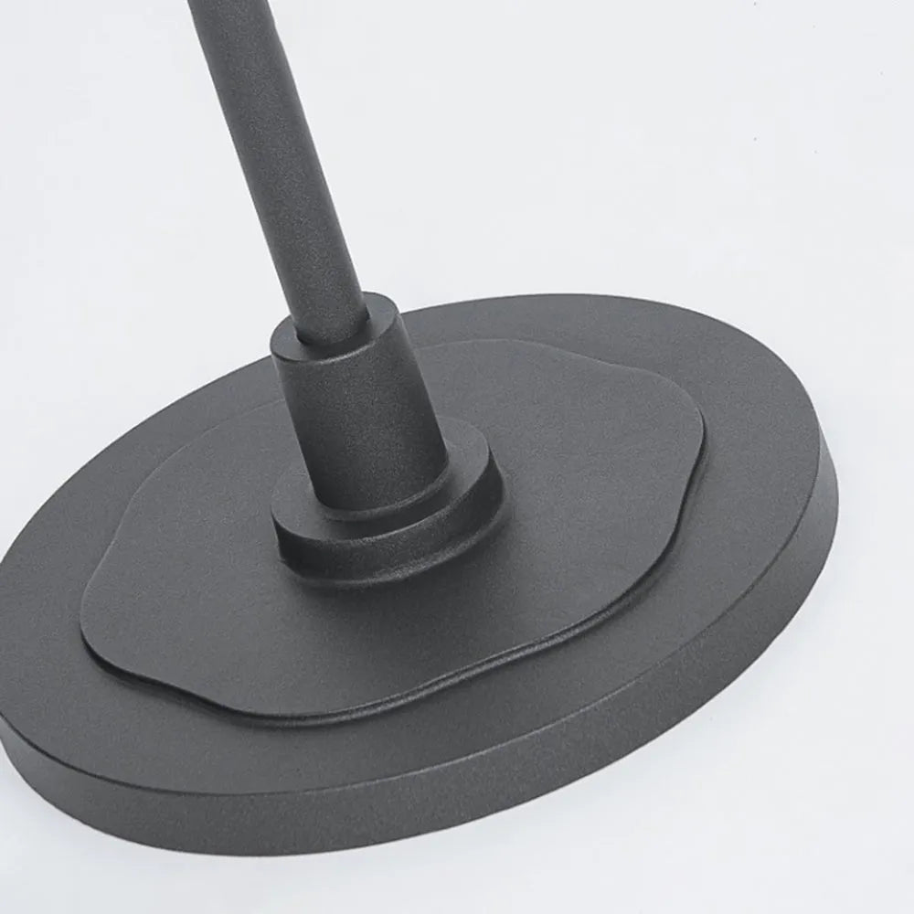 Irondale Modern Outdoor Floor Lamp - Black Metal & Acrylic Bowled Design for Courtyard