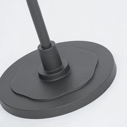 Irondale Modern Outdoor Floor Lamp - Black Metal & Acrylic Bowled Design for Courtyard
