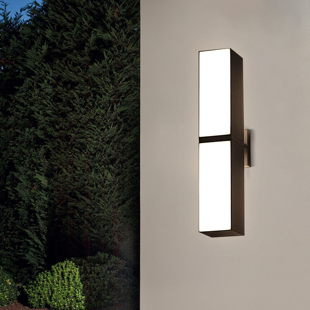 Irondale Modern Outdoor Wall Lamp - Black Metal Irregular Design for Exterior Wall