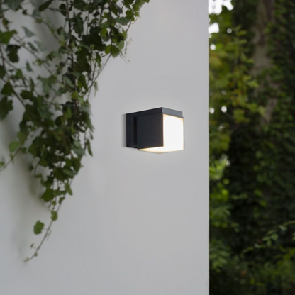 Irondale Modern Outdoor Wall Lamp - Black Metal Irregular Design for Exterior Wall