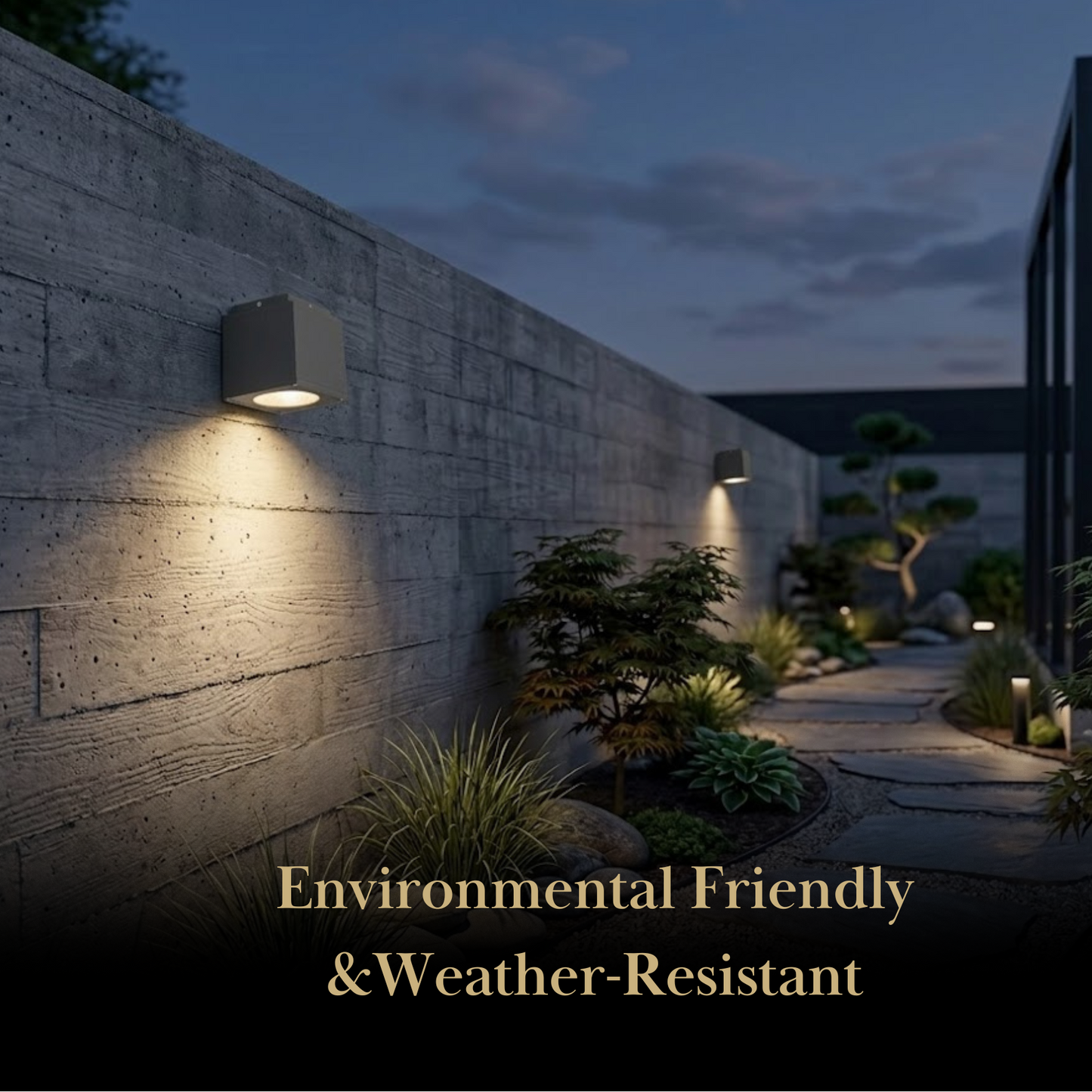 Arcato Industrial Outdoor Ceiling Light - Grey Metal Glass Square Design for Patio