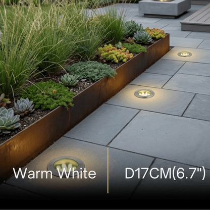 Irondale Minimalist Column Deck Step Light – Black Metal/Glass for Outdoor