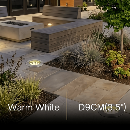 Irondale Minimalist Column Deck Step Light – Black Metal/Glass for Outdoor
