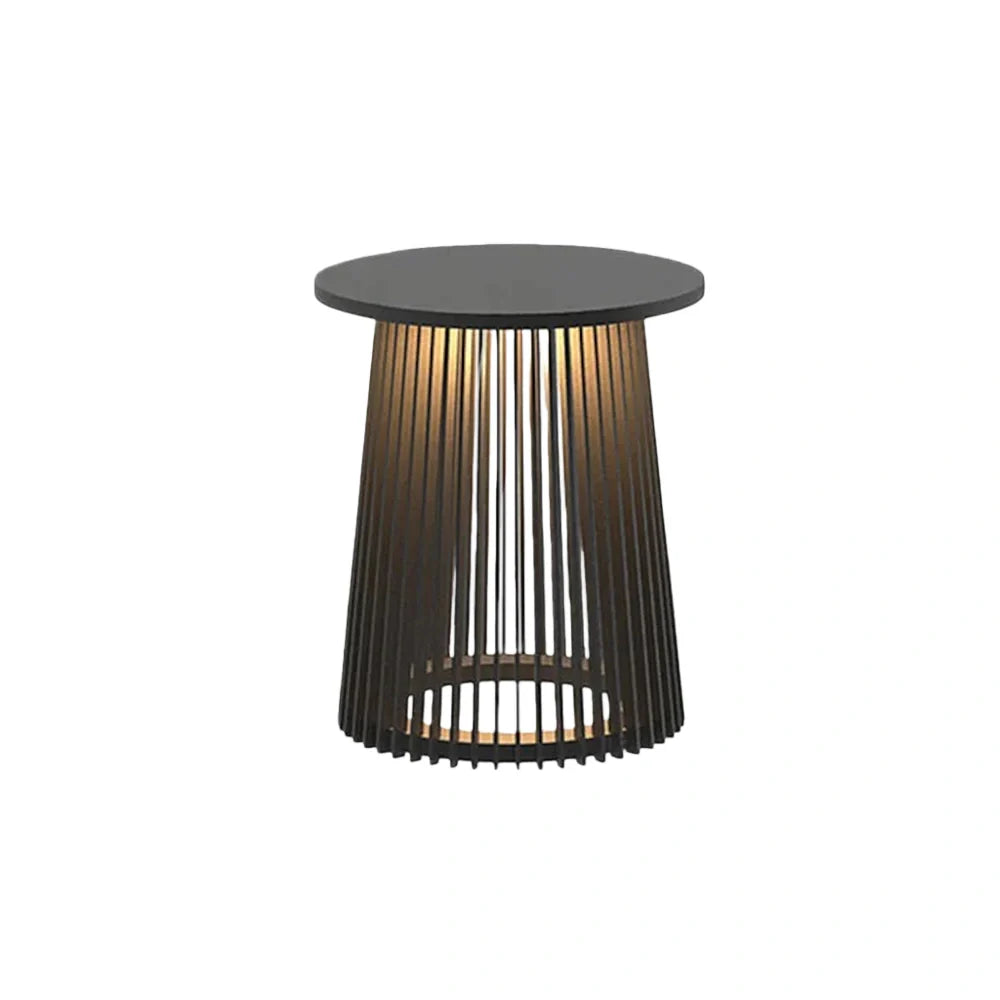 Nuvlight - Black Metal & Acrylic Cylindrical Design for Patio