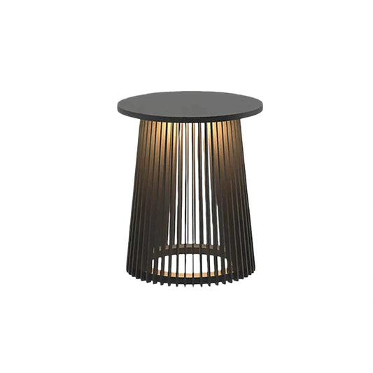 Nuvlight - Black Metal & Acrylic Cylindrical Design for Patio