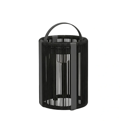 Irondale Vintage Outdoor Floor Lamp - Black Metal Cylindrical Design for Garden & Patio