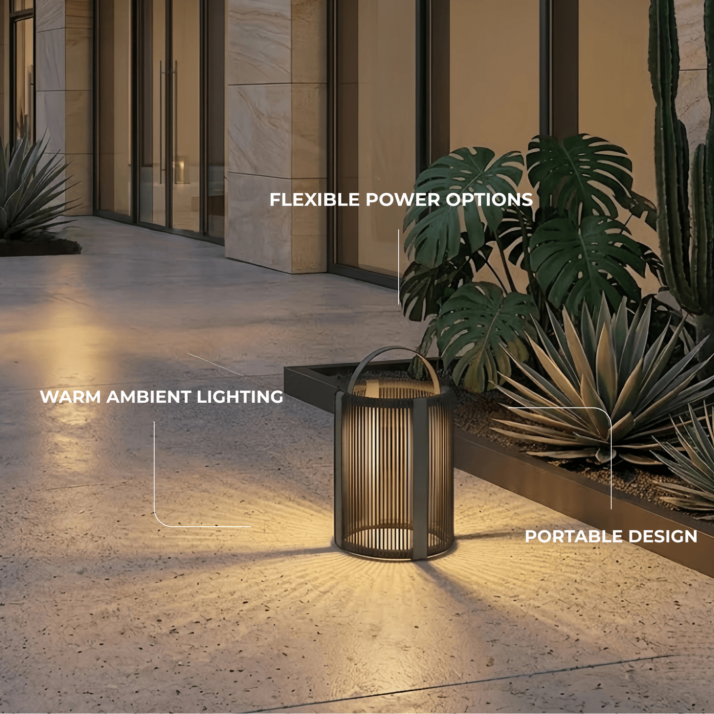 Irondale Vintage Outdoor Floor Lamp - Black Metal Cylindrical Design for Garden & Patio