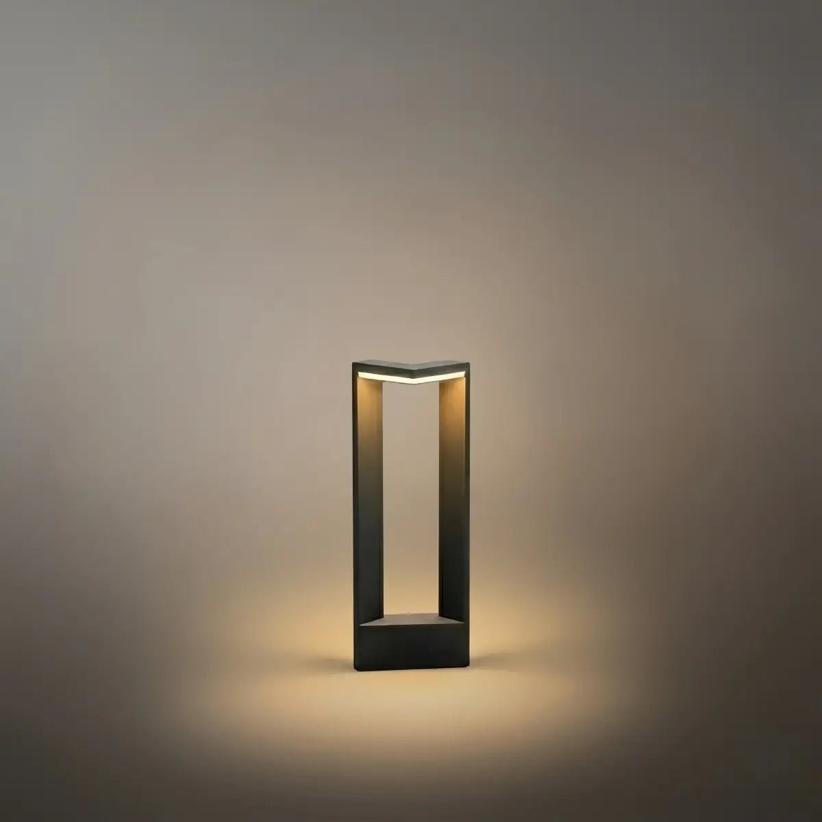 Irondale Minimalist Right-Angle Outdoor Pathway Light - Black Metal for Yard