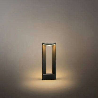 Irondale Minimalist Right-Angle Outdoor Pathway Light - Black Metal for Yard