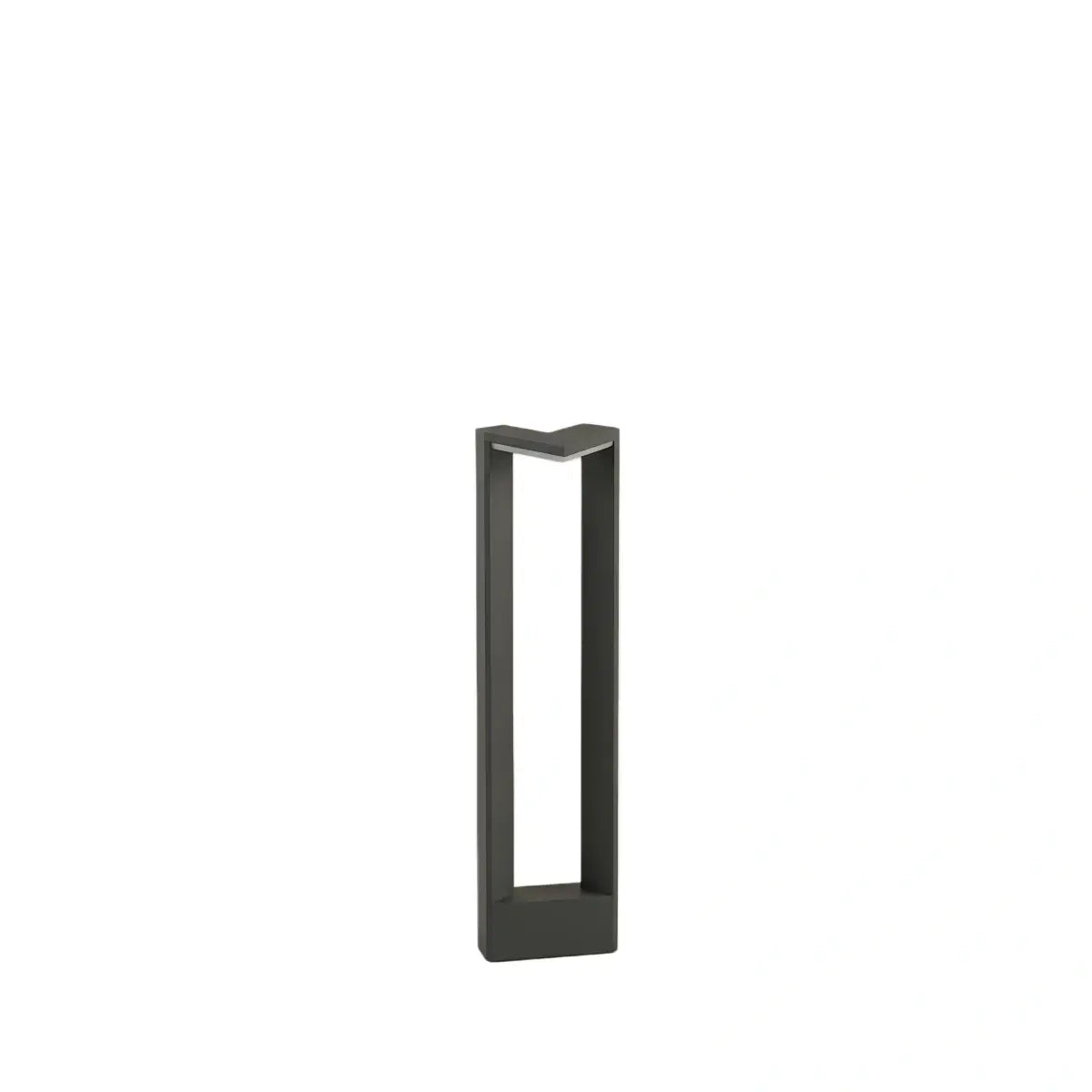 Irondale Minimalist Right-Angle Outdoor Pathway Light - Black Metal for Yard