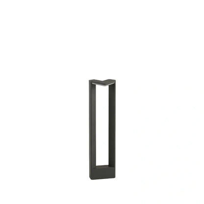Irondale Minimalist Right-Angle Outdoor Pathway Light - Black Metal for Yard