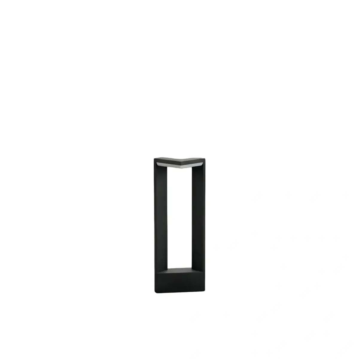 Irondale Minimalist Right-Angle Outdoor Pathway Light - Black Metal for Yard