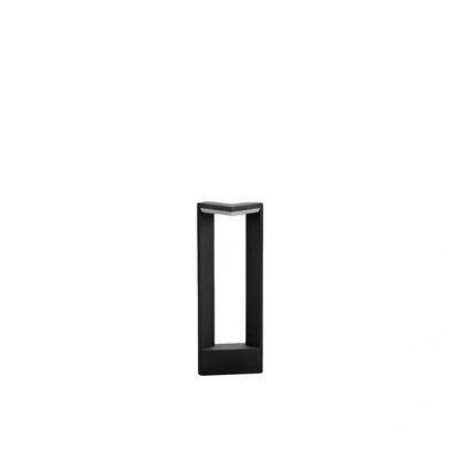 Irondale Minimalist Right-Angle Outdoor Pathway Light - Black Metal for Yard