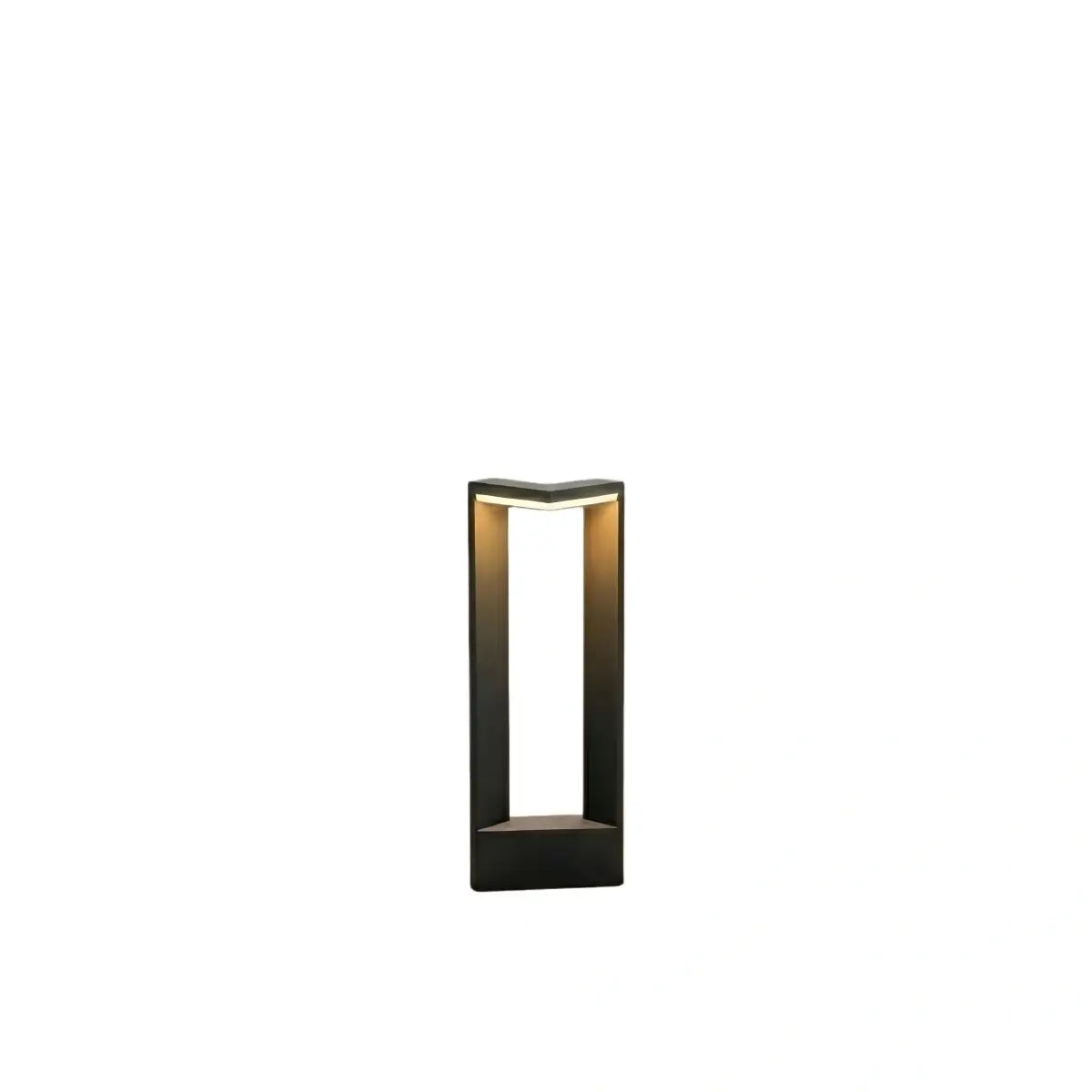 Irondale Minimalist Right-Angle Outdoor Pathway Light - Black Metal for Yard