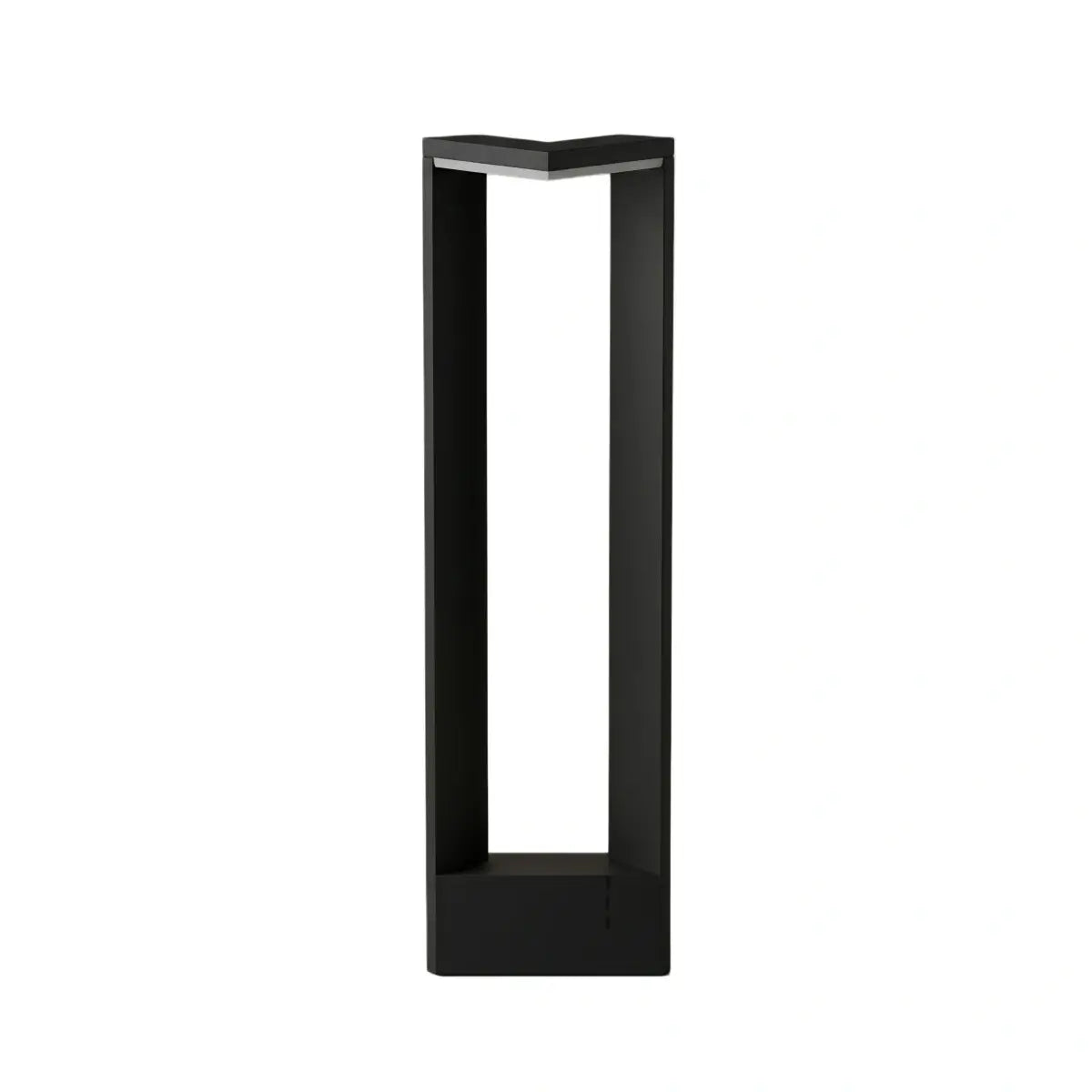 Irondale Minimalist Right-Angle Outdoor Pathway Light - Black Metal for Yard