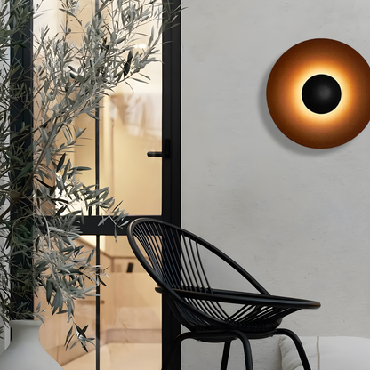 Irondale Vintage Outdoor Wall Lamp - Black/White Round Metal Design for Garden & Patio