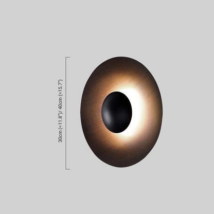 Irondale Vintage Outdoor Wall Lamp - Black/White Round Metal Design for Garden & Patio