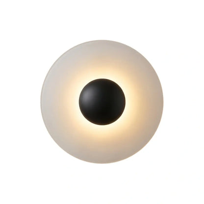 Irondale Vintage Outdoor Wall Lamp - Black/White Round Metal Design for Garden & Patio