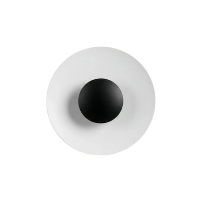 Irondale Vintage Outdoor Wall Lamp - Black/White Round Metal Design for Garden & Patio