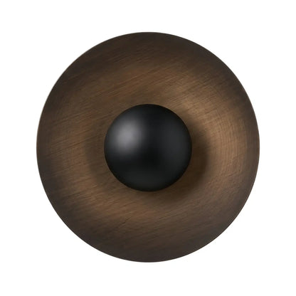 Irondale Vintage Outdoor Wall Lamp - Black/White Round Metal Design for Garden & Patio